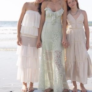 Green lace dress guess